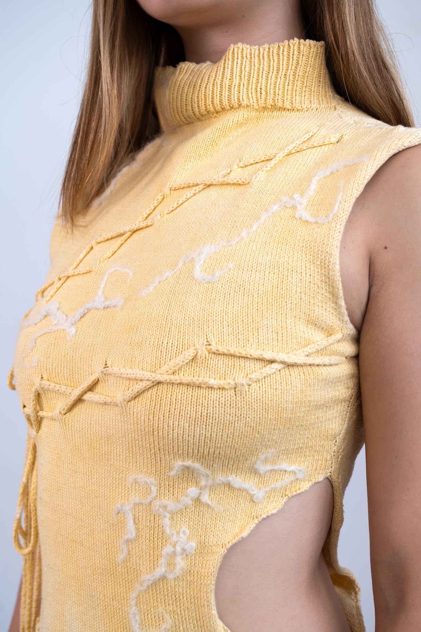 Wonder Gradient Dyed Lace-Up Felted Dress
