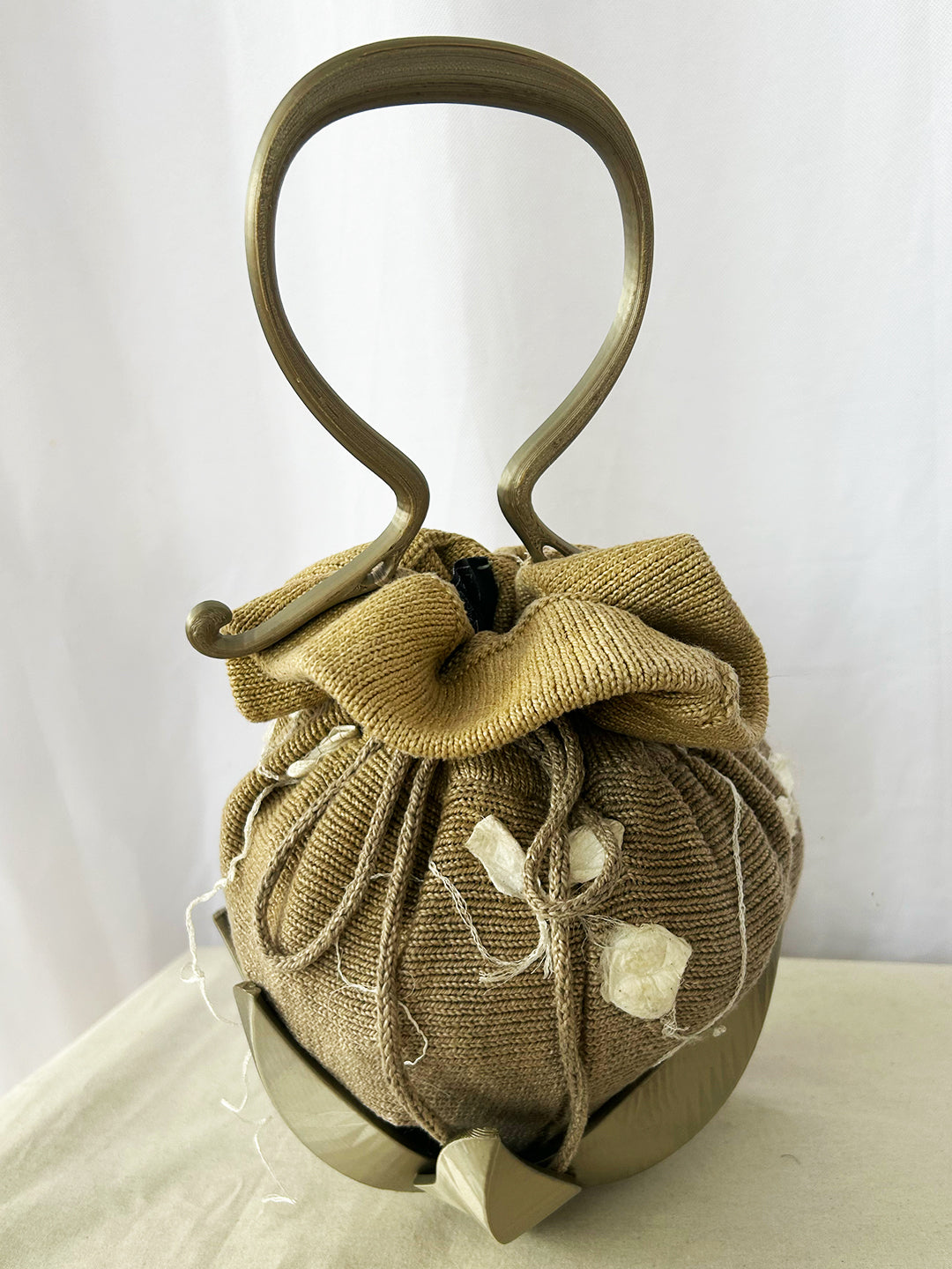 Tan Laurel Pouch Bag